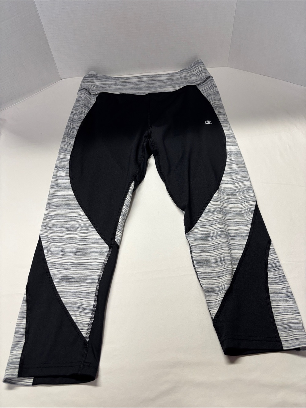 Champion Black and Heather Gray Athletic Capri Leggings